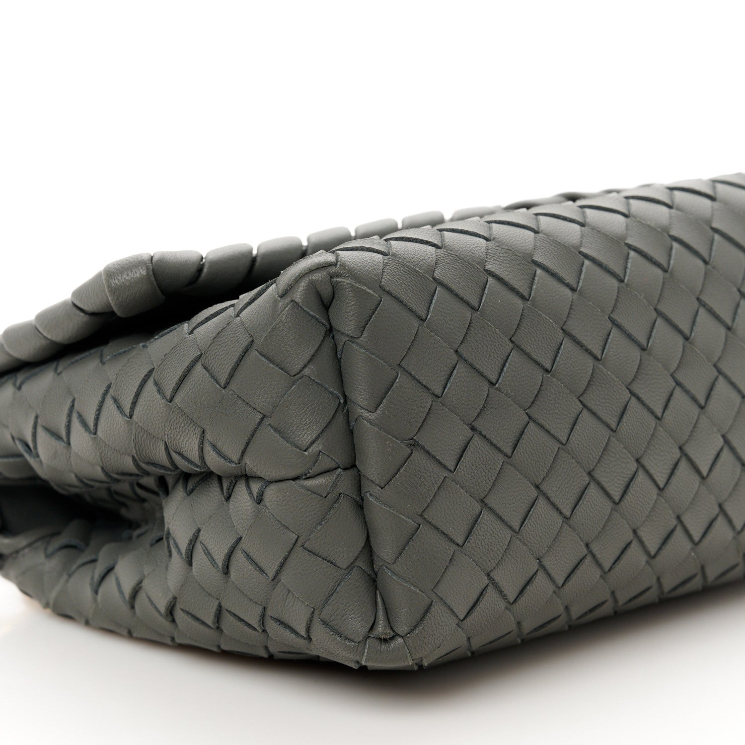 Bottega Veneta Nappa Intrecciato Baby Olimpia Shoulder Bag Steel 10 of 11