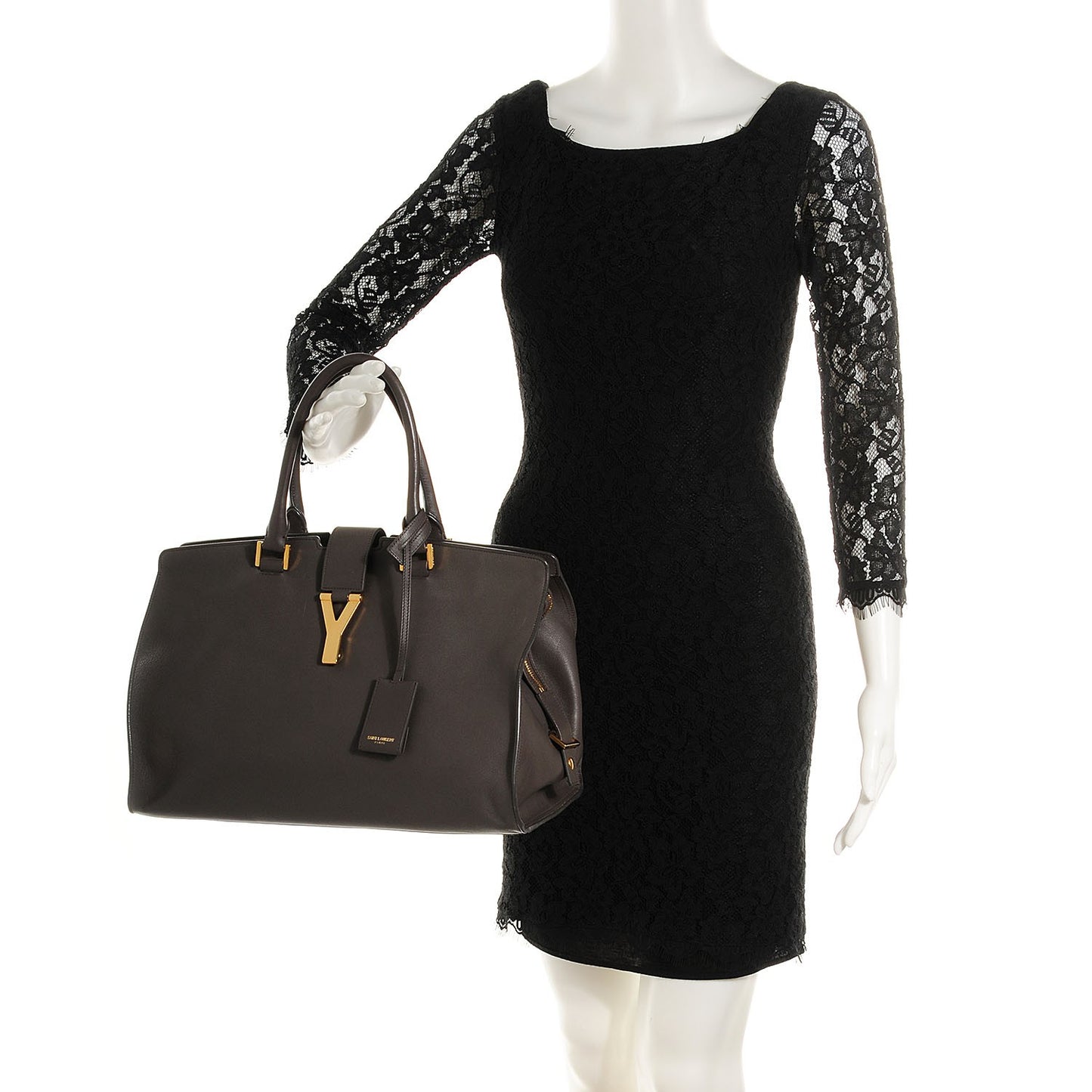 Calfskin Medium Classic Y Cabas Gray