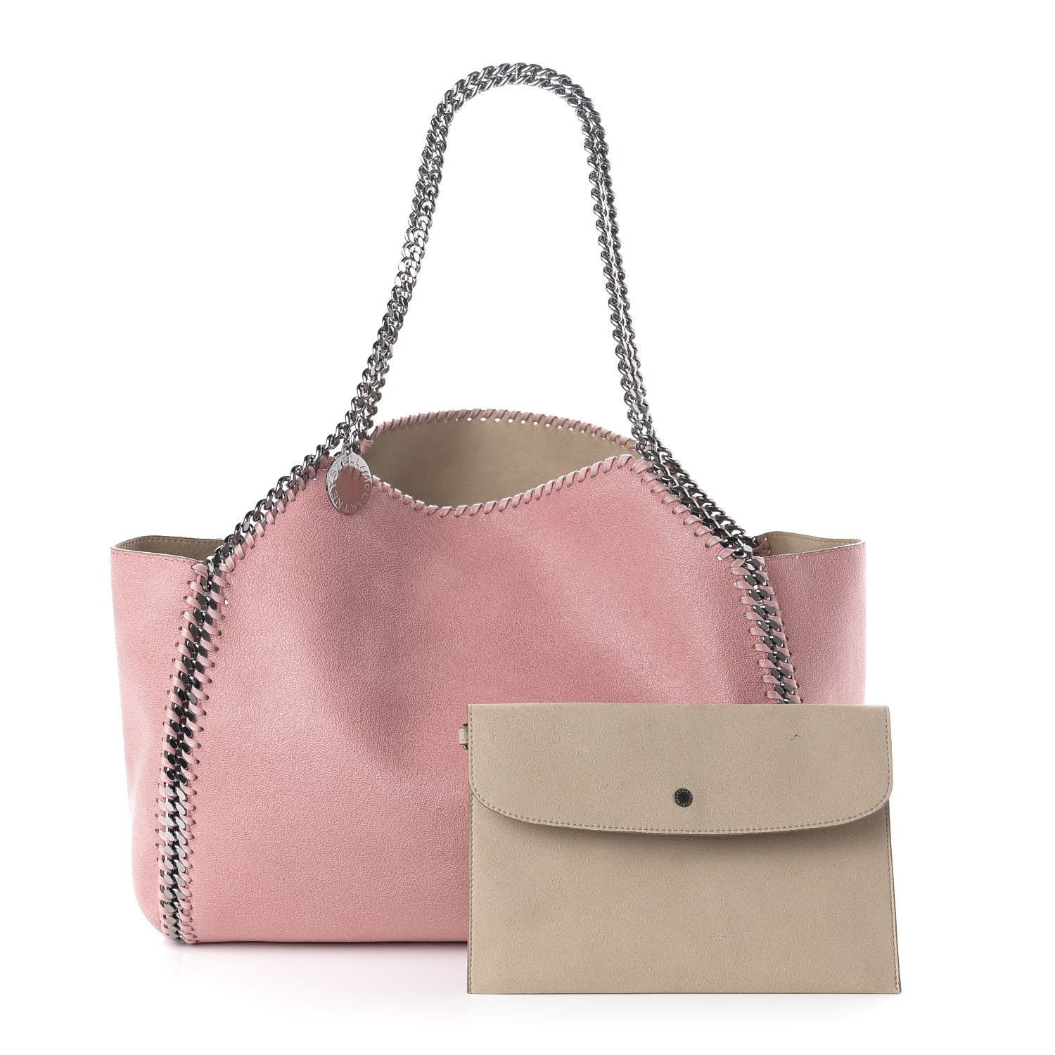 Stella McCartney Shaggy Deer Falabella Reversible Tote Blush Pink Beige 1 of 15