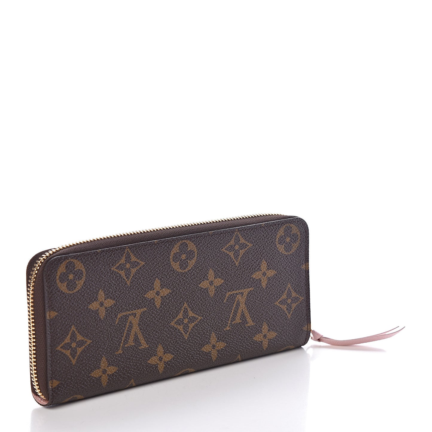 Monogram Clemence Wallet Rose Ballerine