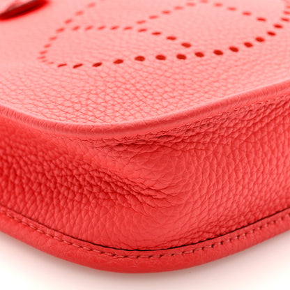 Hermes Taurillon Clemence Evelyne TPM Rouge Casaque 7 of 8