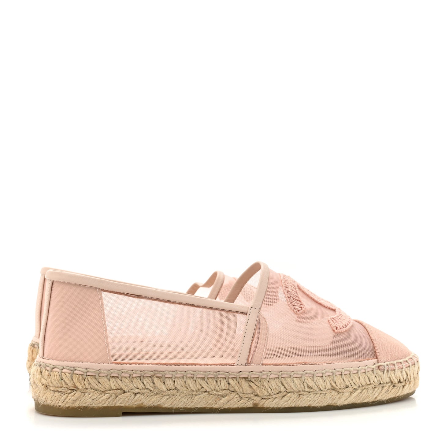 Mesh Grosgrain CC Espadrilles 39 Pink