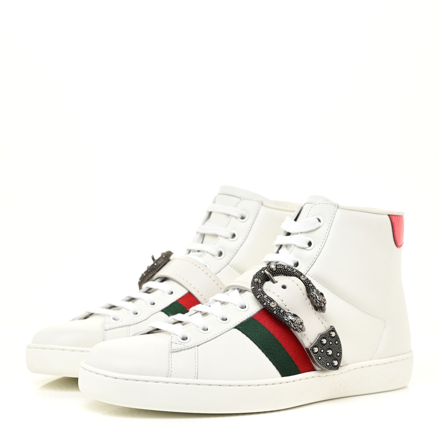 Calfskin Ayers Web Mens Dionysus High Top Sneakers 7 White