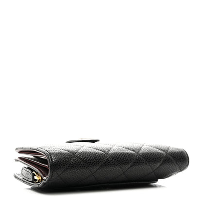 Chanel Caviar Quilted Zipped Pocket Wallet Black 4 of 10