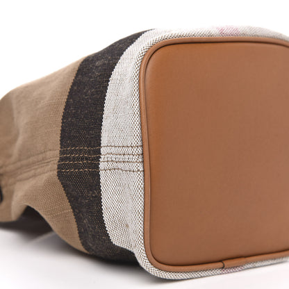 Burberry Canvas Mega Check Medium Ashby Tassel Crossbody Saddle Brown 7 of 9