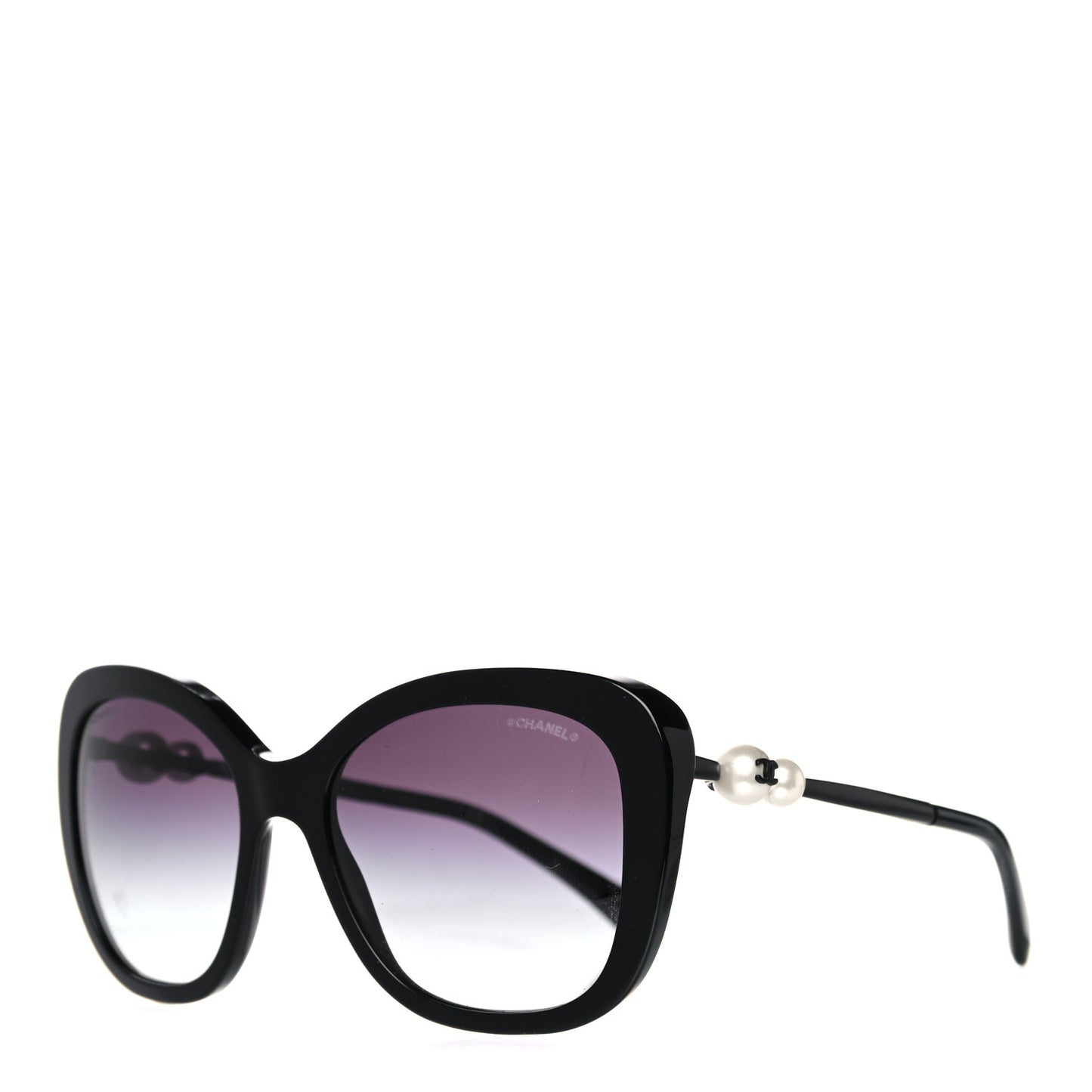Acetate Butterfly Winter Pearl Sunglasses 5339-H Black