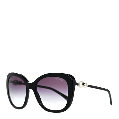Chanel Acetate Butterfly Winter Pearl Sunglasses 5339-H Black 1 of 7