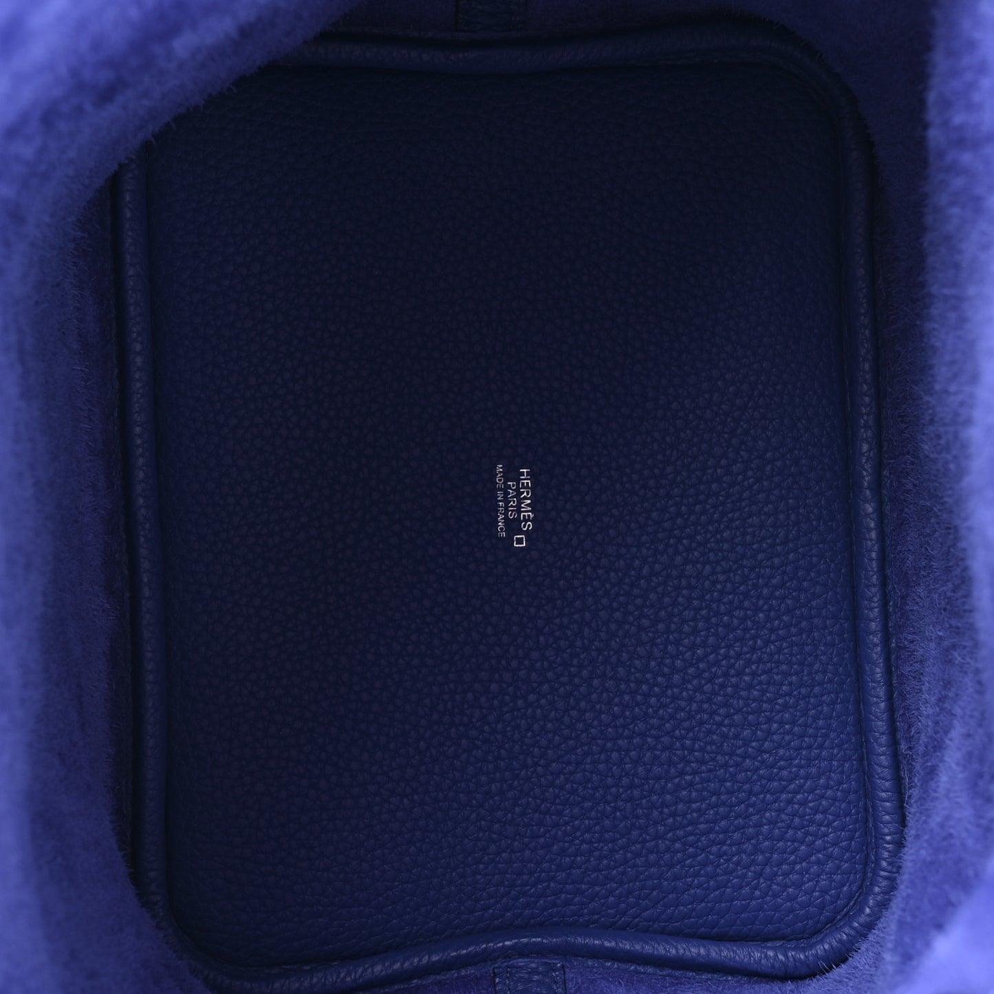 Taurillon Clemence Matte Alligator Picotin Lock Touch 22 MM Bleu Electrique