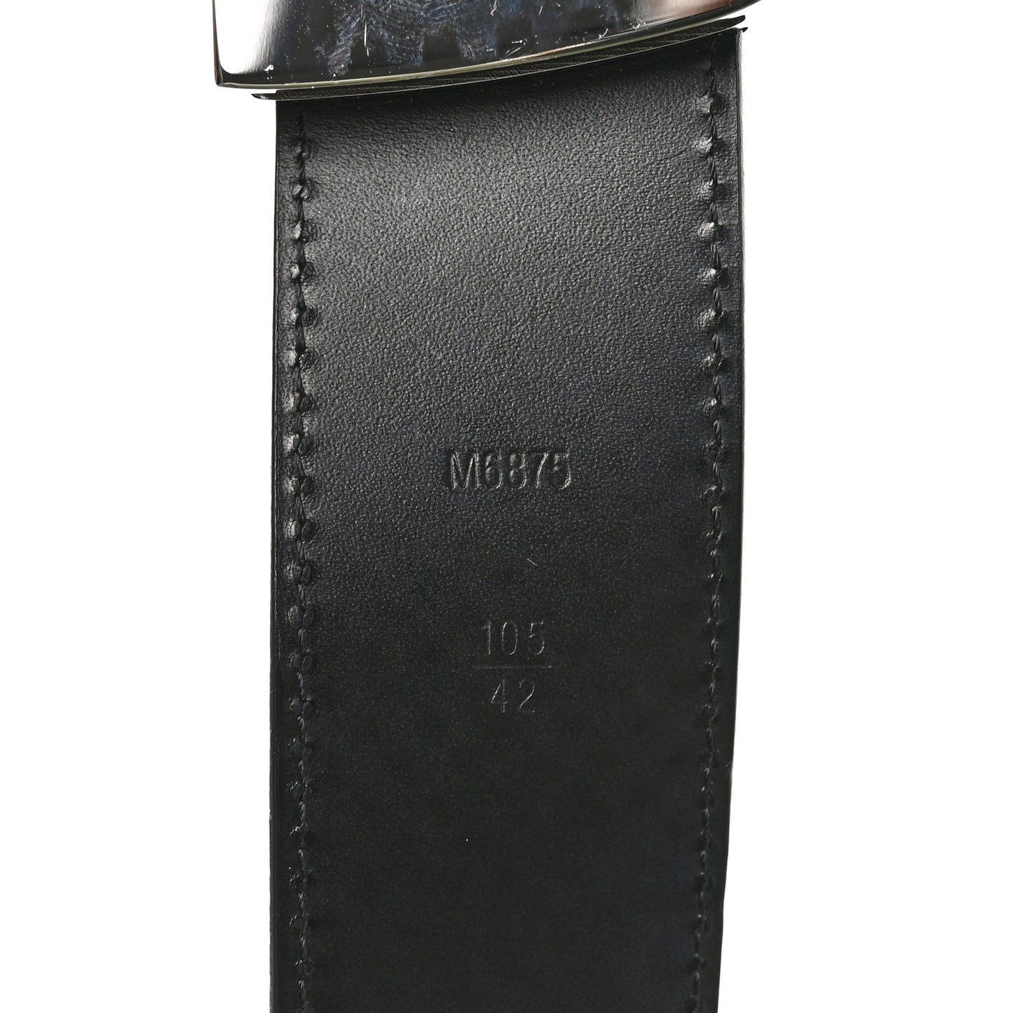 Suede Calfskin Mini Damier 40mm LV Initiales Belt 105 42 Black