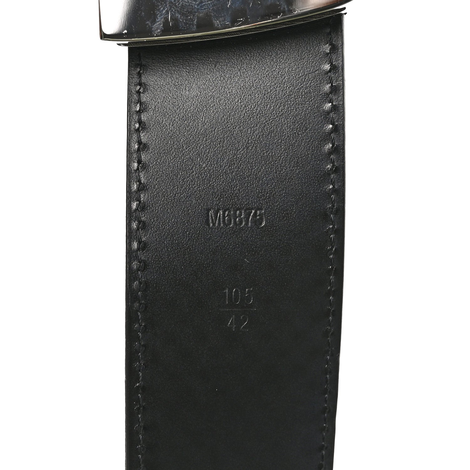 Louis Vuitton Suede Calfskin Mini Damier 40mm LV Initiales Belt 105 42 Black 3 of 7