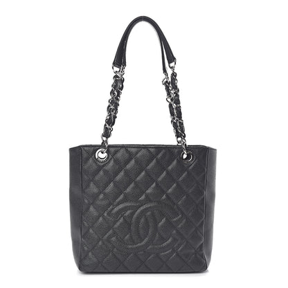 Chanel Caviar Quilted Petit Shopping Tote PST Black 1 of 10