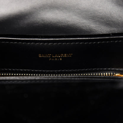 Saint Laurent Velvet Y Quilted Monogram Toy Loulou Chain Satchel French Black 9 of 13