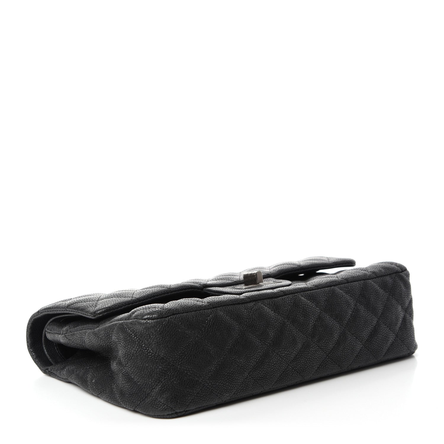 Chanel Washed Caviar Quilted 2.55 Reissue 225 Bijoux Chain Flap Black 4 of 13