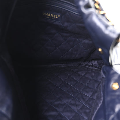 Chanel Shiny Calfskin Quilted Chanel 22 Navy Blue 6 of 11
