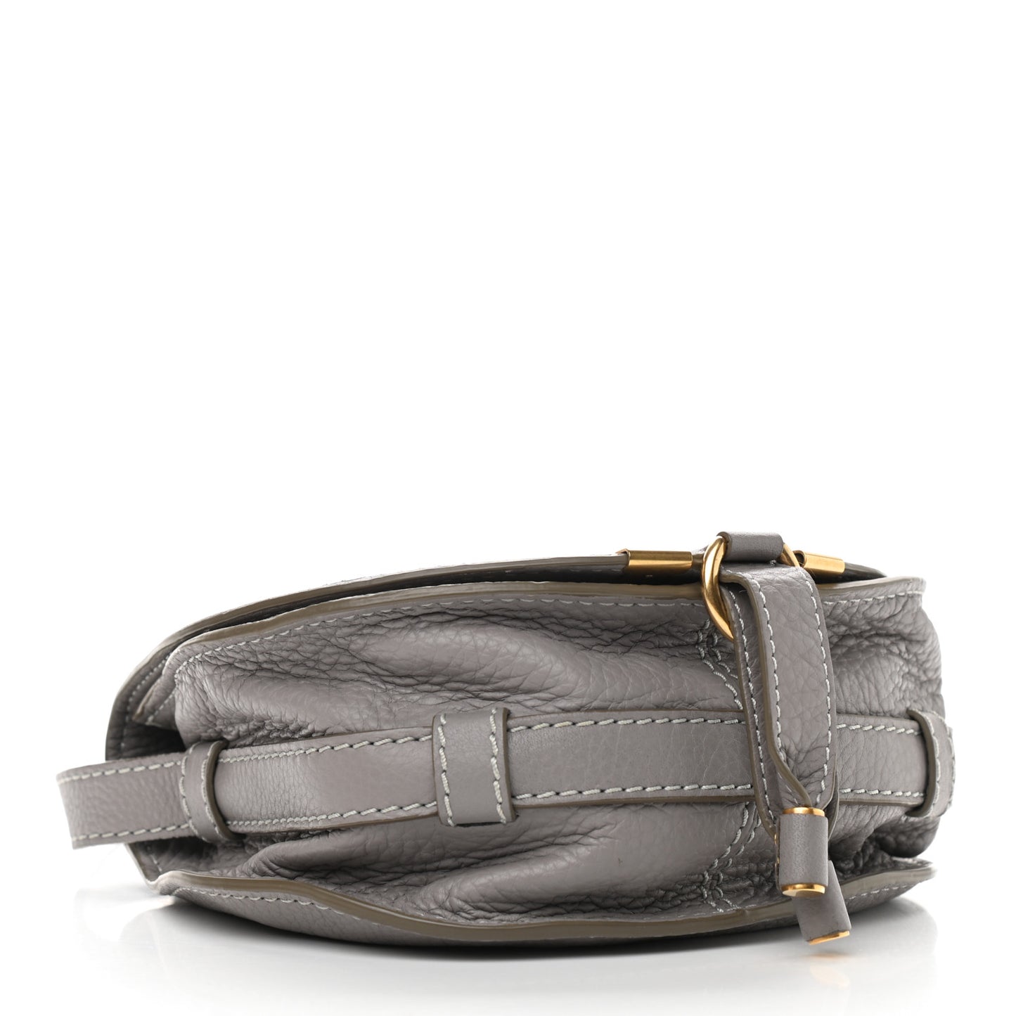 Calfskin Mini Marcie Round Crossbody Bag Cashmere Grey