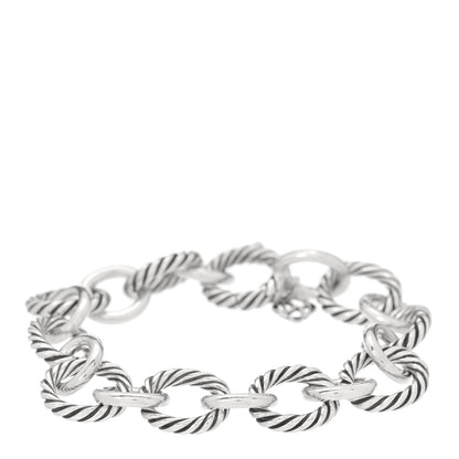 David Yurman Sterling Silver 12mm Large Oval Link Bracelet 1 of 5