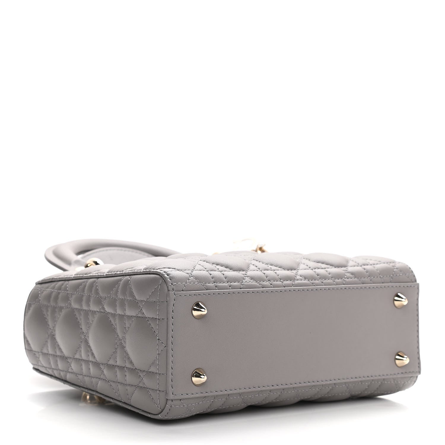 Christian Dior Lambskin Cannage Small My ABCDior Lady Dior Grey 4 of 9