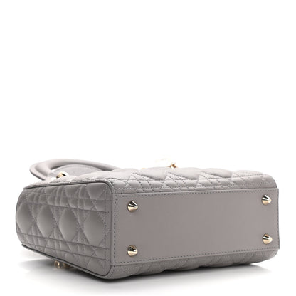 Christian Dior Lambskin Cannage Small My ABCDior Lady Dior Grey 4 of 9