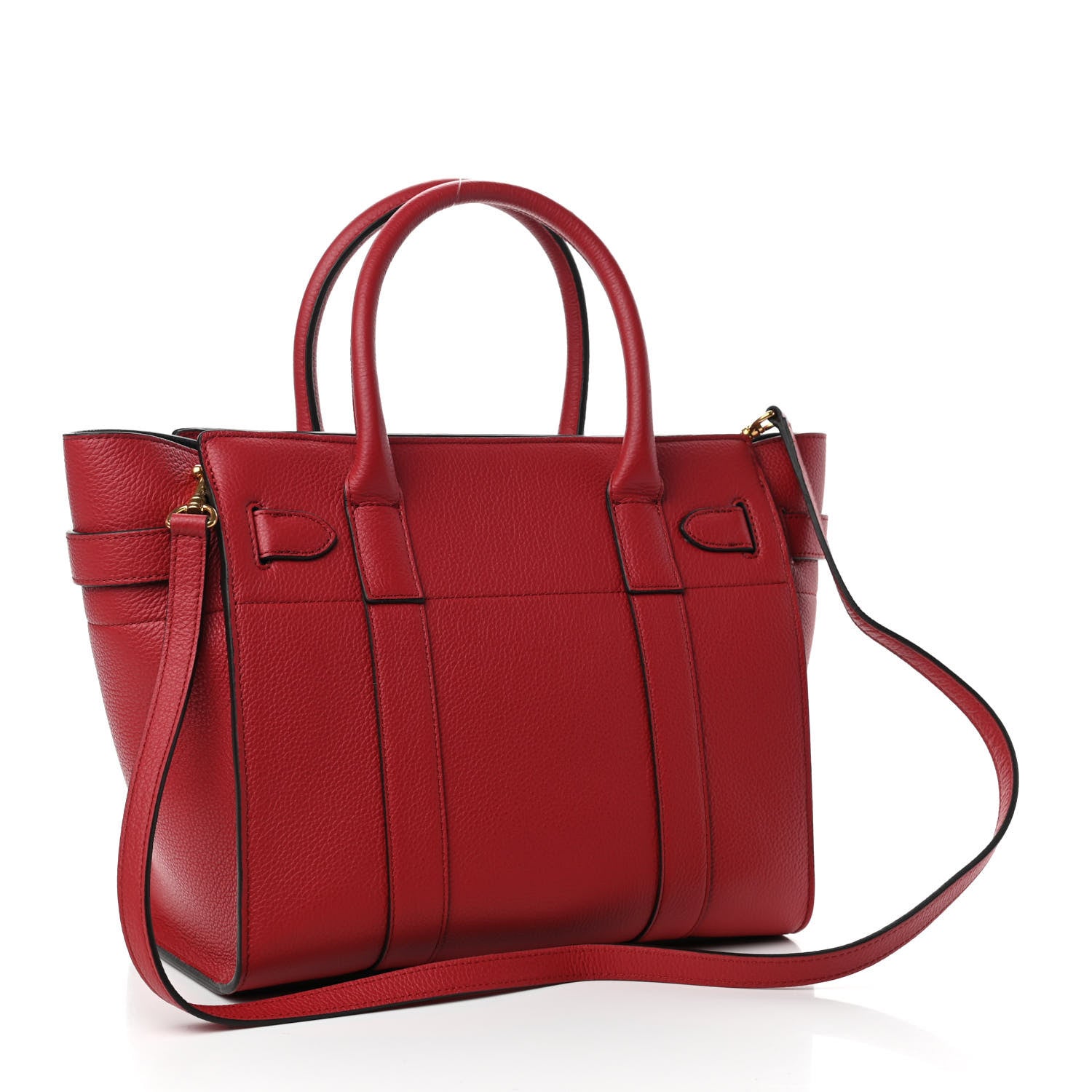 Mulberry Classic Grain Calfskin Small Bayswater Zip Tote Scarlet 3 of 9
