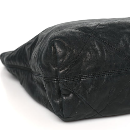 Lanvin Lambskin Quilted Amalia Cabas Tote Black 7 of 9