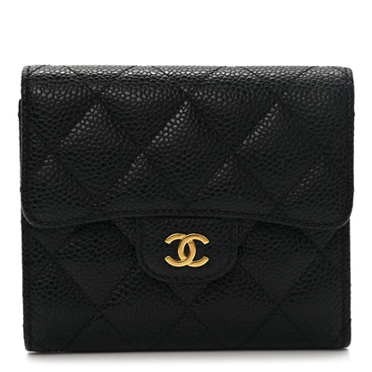 Chanel Caviar Quilted Compact Flap Wallet Black 1 of 8