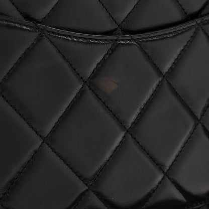 Chanel Glazed Calfskin Quilted Medium Gold Bar Top Handle Flap Black 11 of 12