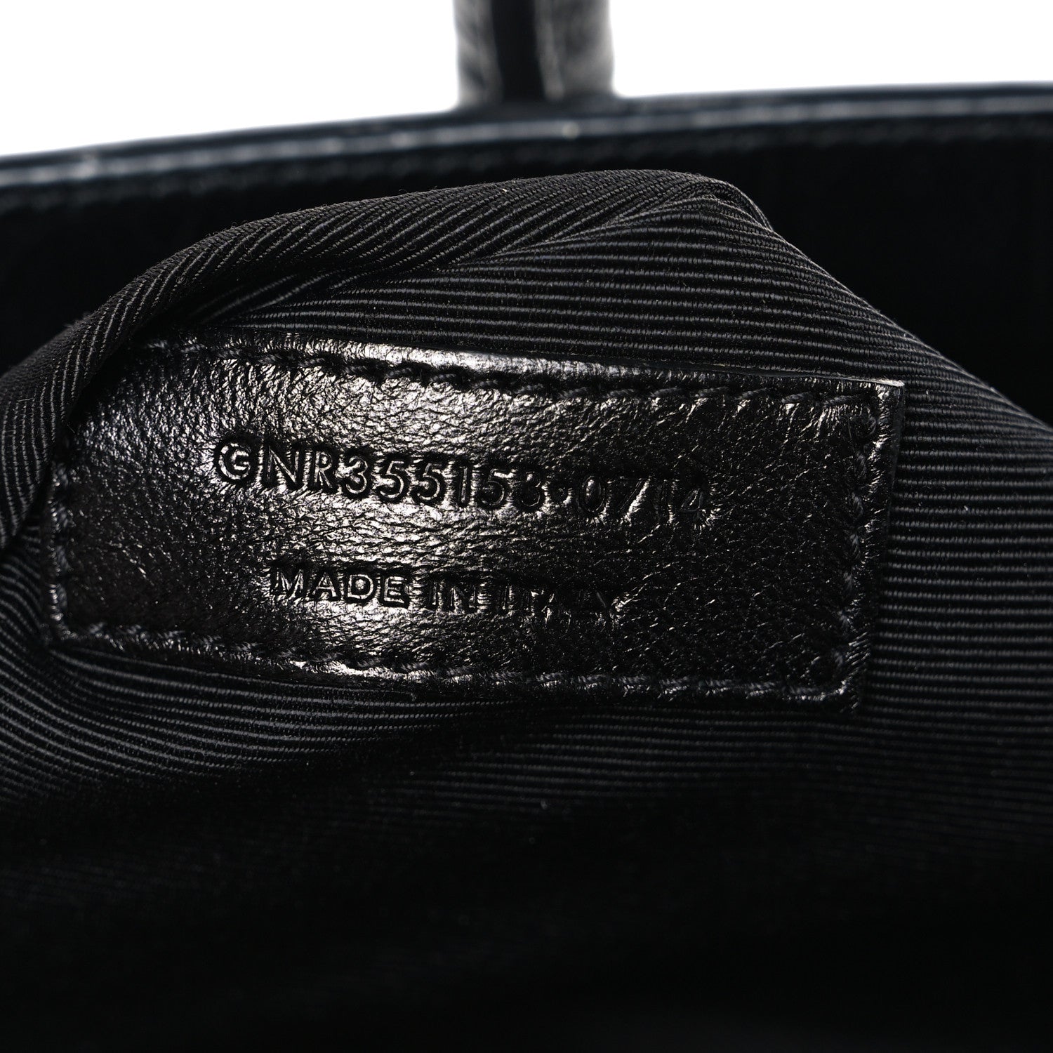 Saint Laurent Calfskin Crocodile Embossed Small Sac de Jour Black 7 of 10