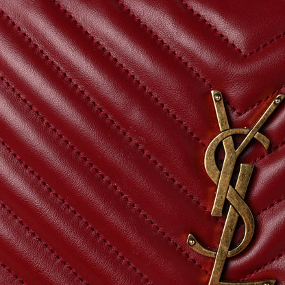 Saint Laurent Calfskin Matelasse Monogram Lou Camera Bag Red 10 of 10