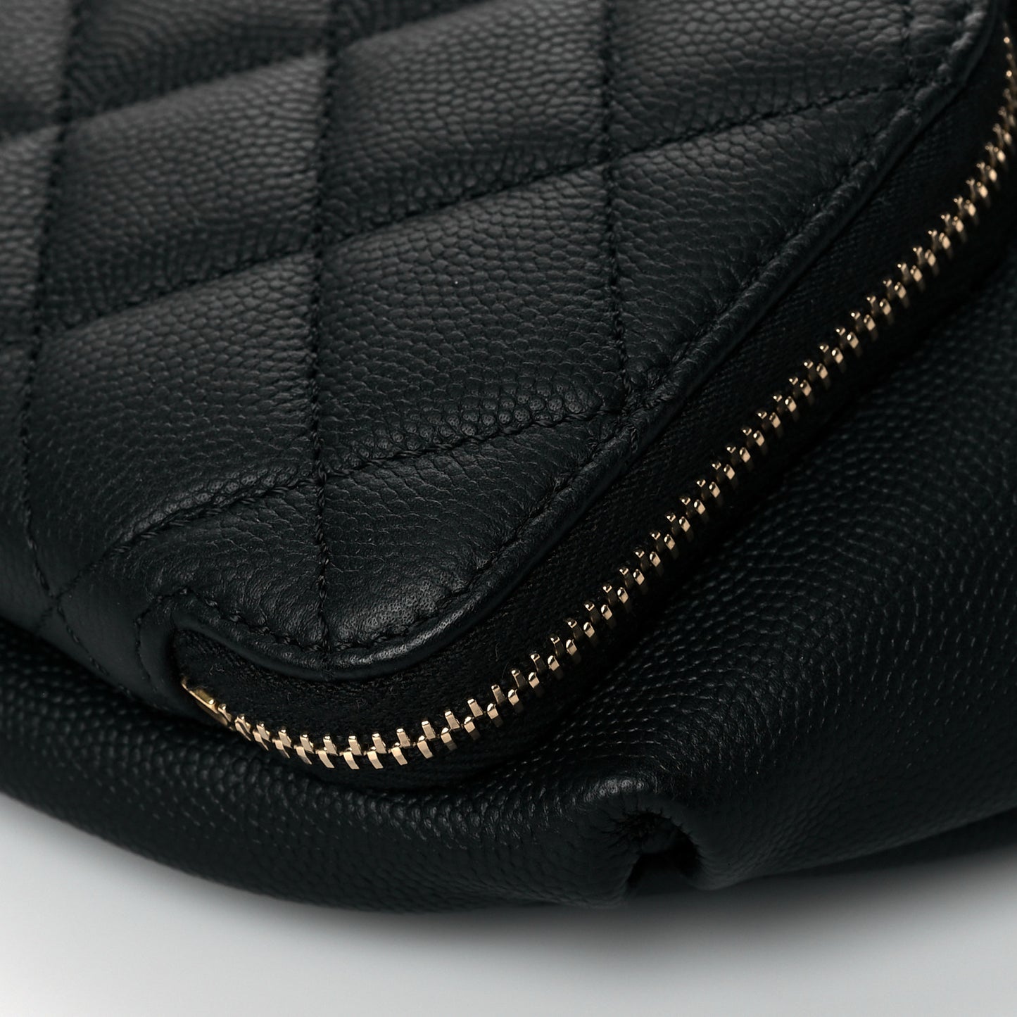 Caviar Quilted Business Affinity Waist Belt Bag Black