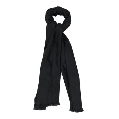 Gucci Wool GG Monogram Sten Fringe Scarf Black 1 of 4