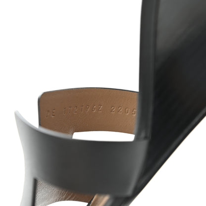 Hermes Calfskin Legend Wedge Sandals 41 Black 8 of 9
