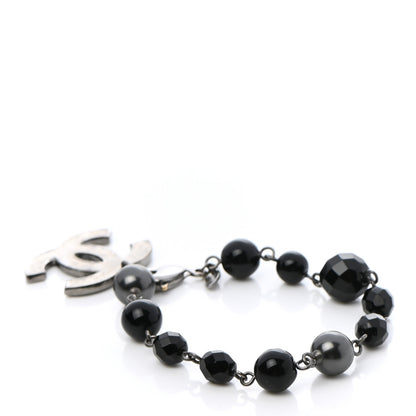Chanel Pearl Beaded CC Bracelet Black 3 of 5
