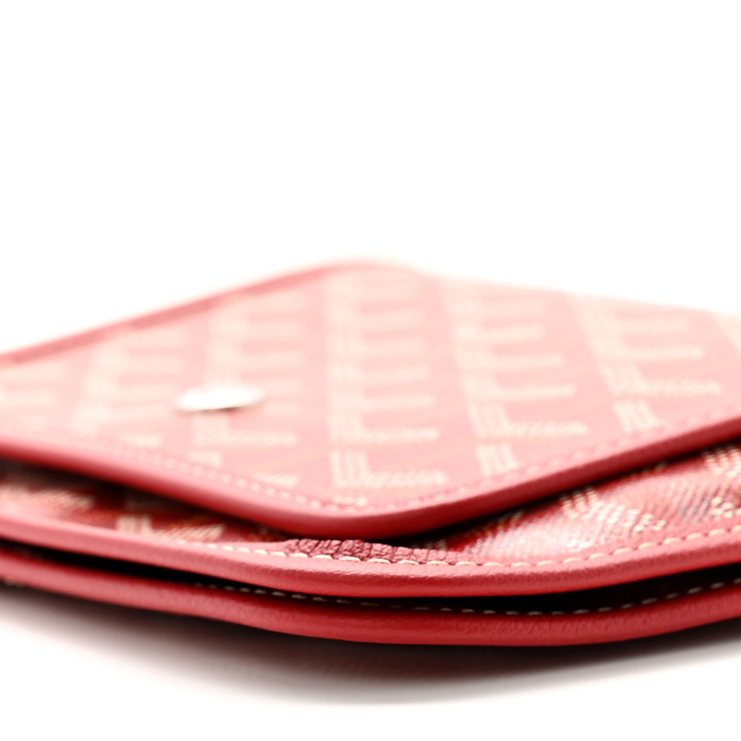 Goyard Goyardine Plumet Wallet Clutch Red 9 of 9
