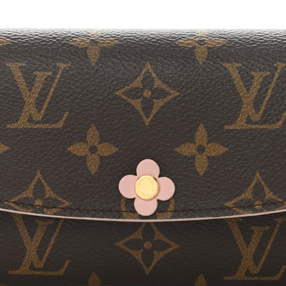 Louis Vuitton Monogram Bloom Flower Emilie Wallet Fuchsia 7 of 9
