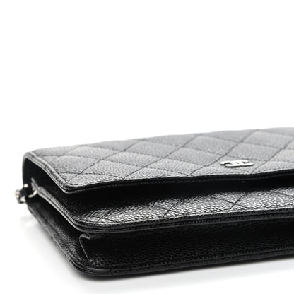 Chanel Caviar Quilted Wallet On Chain WOC Black 9 of 10