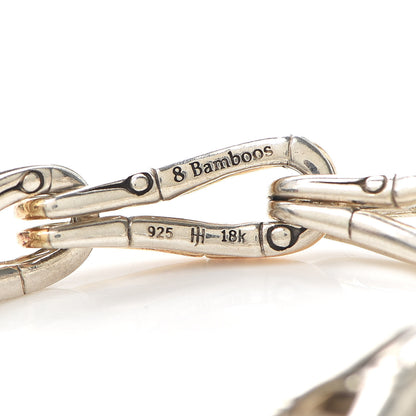 John Hardy Sterling Silver 18 Karat Yellow Gold Bamboo Link Bracelet 5 of 5