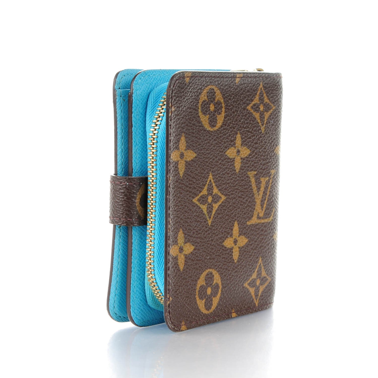 Louis Vuitton Monogram Groom Compact Zip Wallet Blue 3 of 10