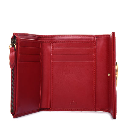 Gucci Calfskin Matelasse GG Marmont Wallet Hibiscus Red 5 of 13