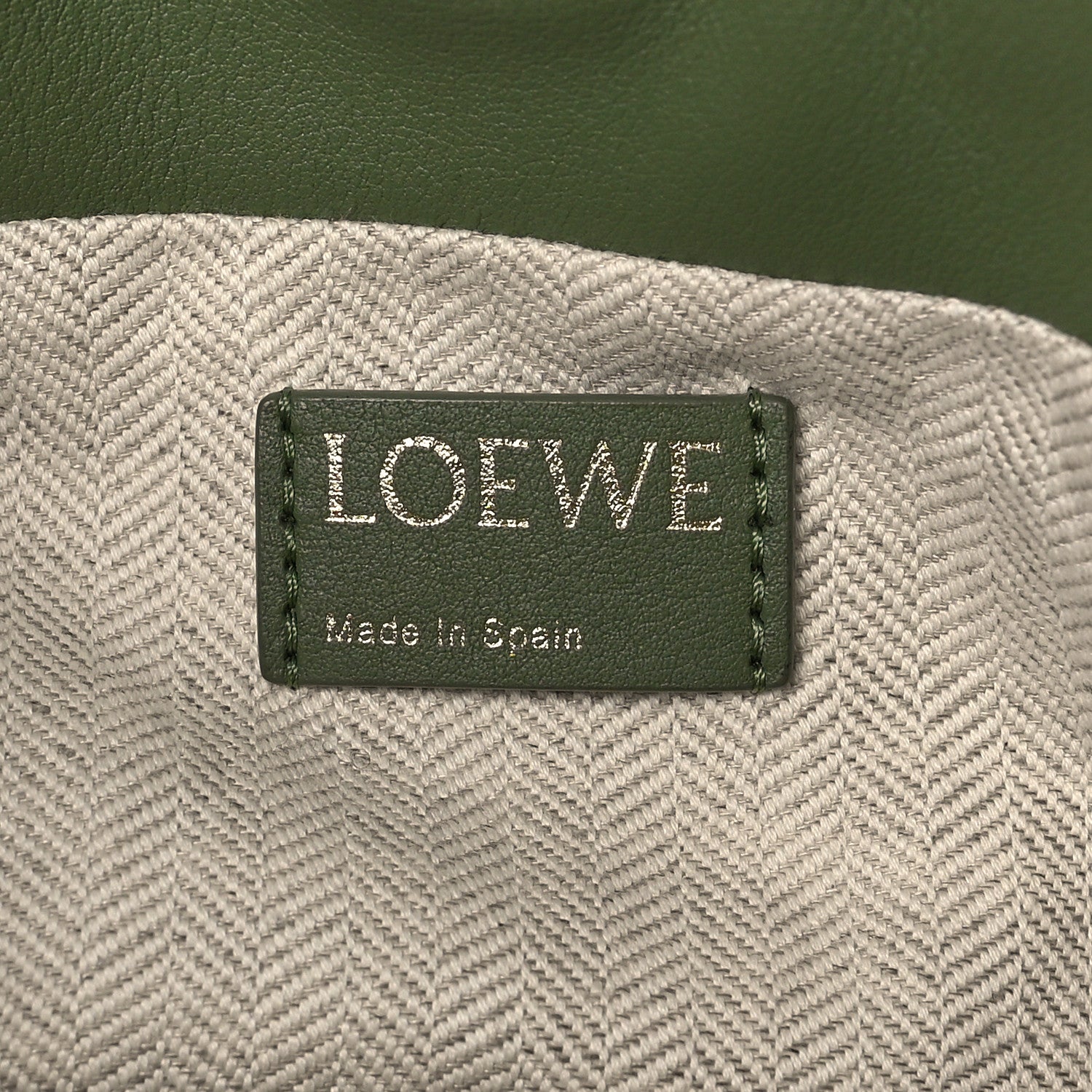 Loewe Jacquard Anagram Calfskin Mini Flamenco Knot Clutch Avocado Green 6 of 8