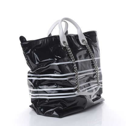 Chanel Vinyl Large La Pausa Bay Shopping Bag Black 2 of 10
