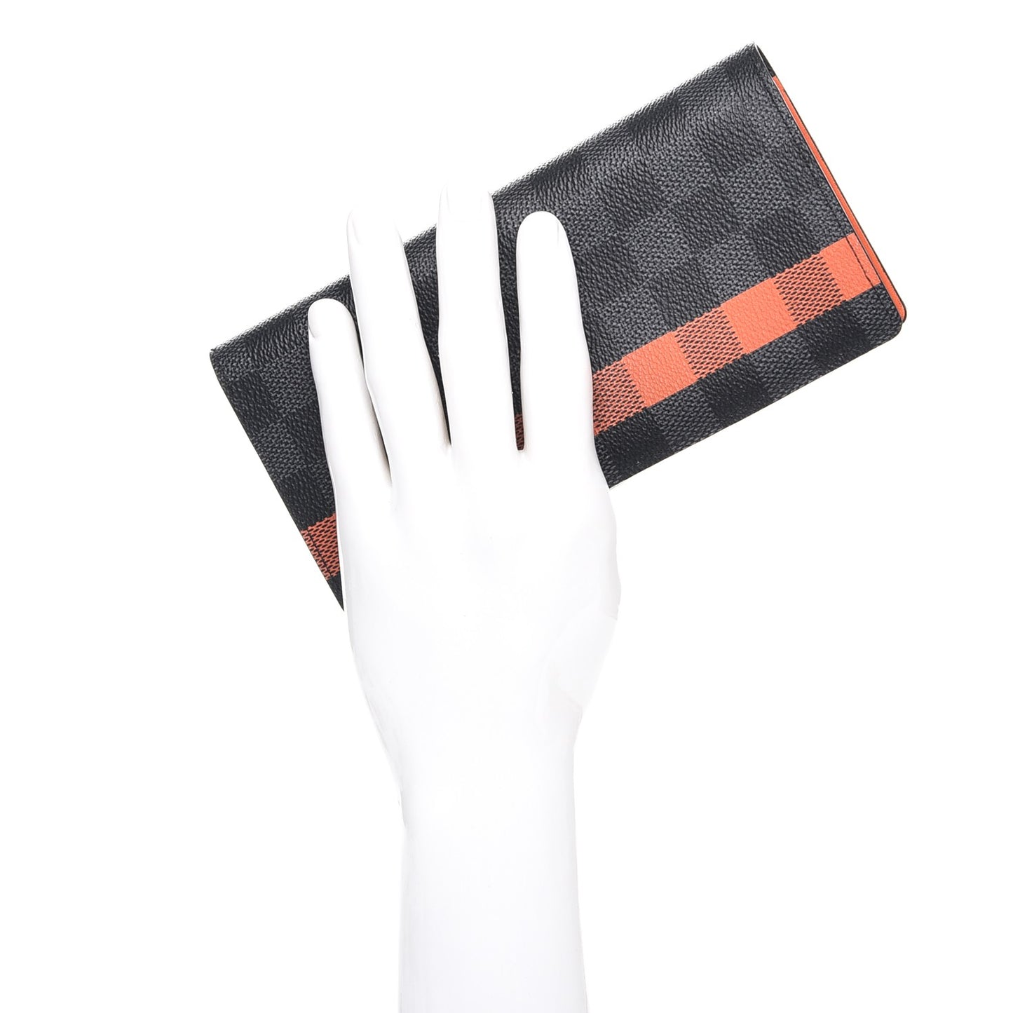 Damier Graphite Stripe Brazza Wallet Orange
