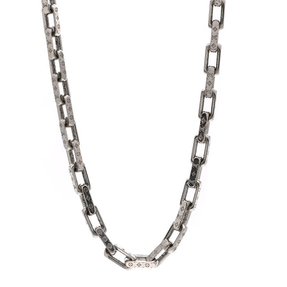 Louis Vuitton Monogram Chain Necklace Silver 1 of 4