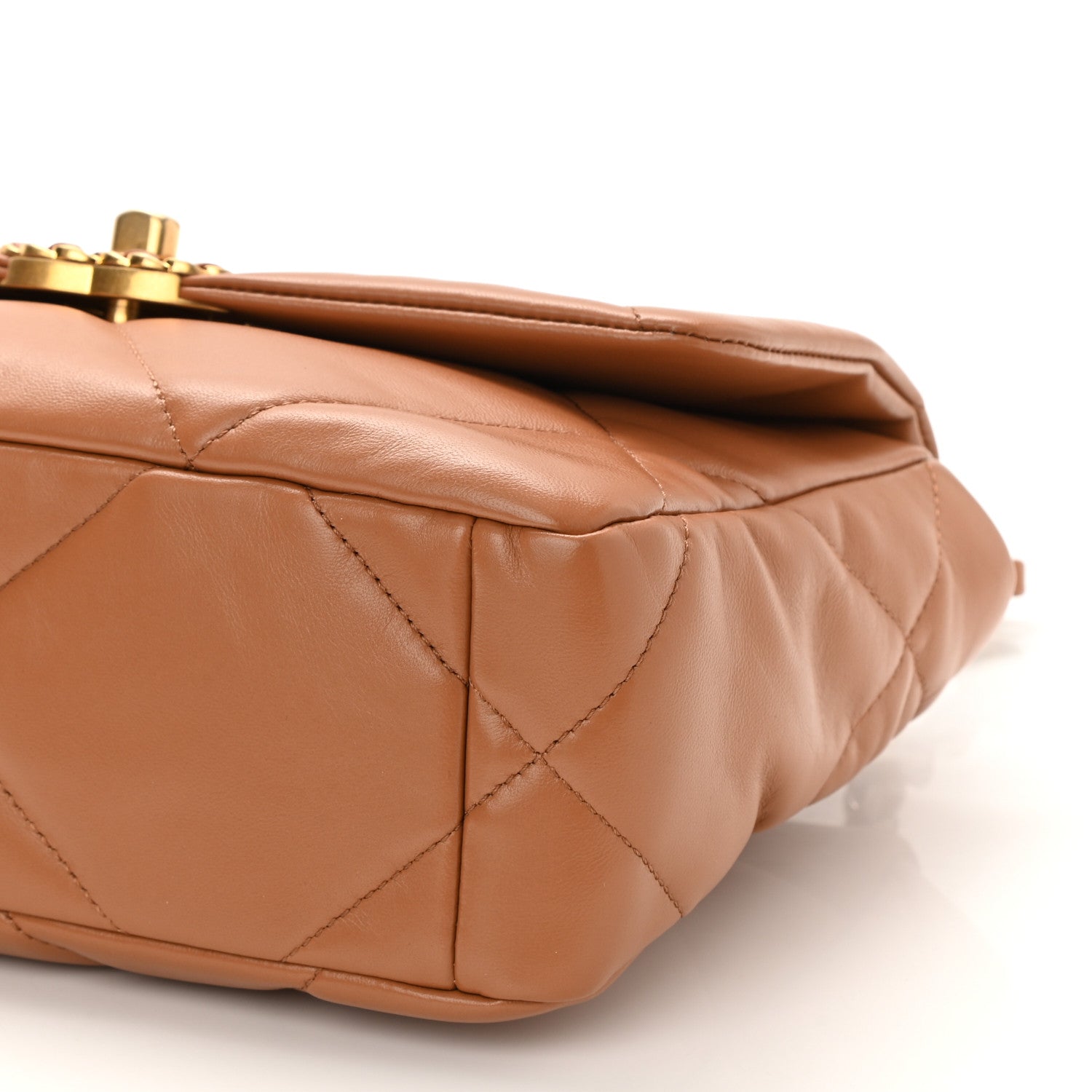 Chanel Lambskin Quilted Medium Chanel 19 Flap Brown 10 of 11