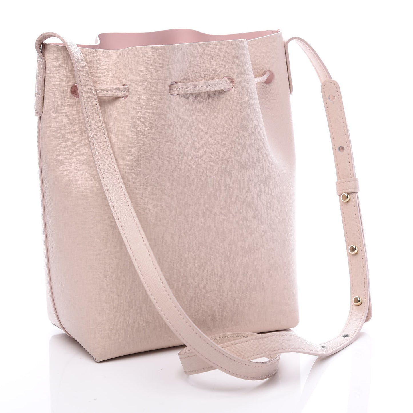 Saffiano Mini Bucket Bag Rosa