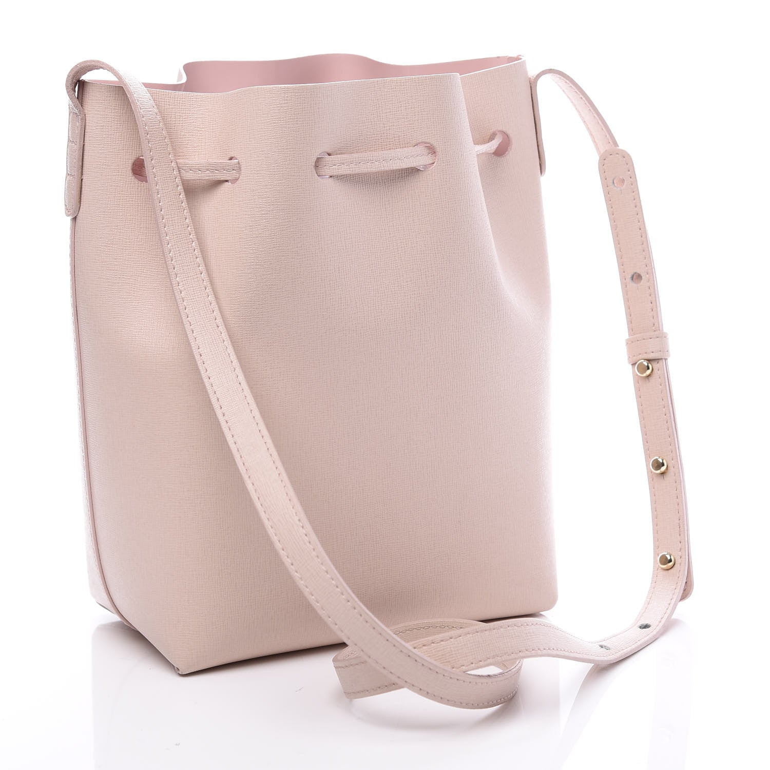 Mansur Gavriel Saffiano Mini Bucket Bag Rosa 2 of 10