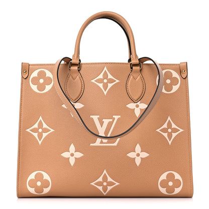 Louis Vuitton Empreinte Monogram Giant Onthego MM Arizona Creme 1 of 9