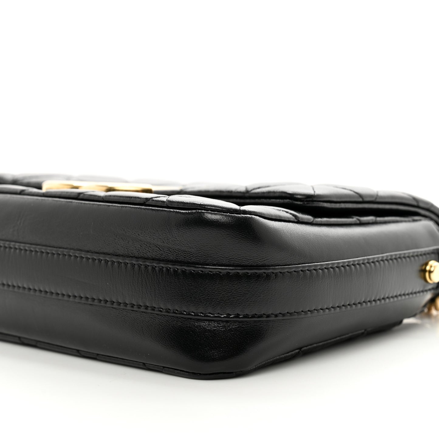 Lambskin Quilted Mini Maxi CC Flap Black