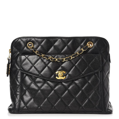 Chanel Caviar Quilted Flap Shoulder Bag Black 1 of 7
