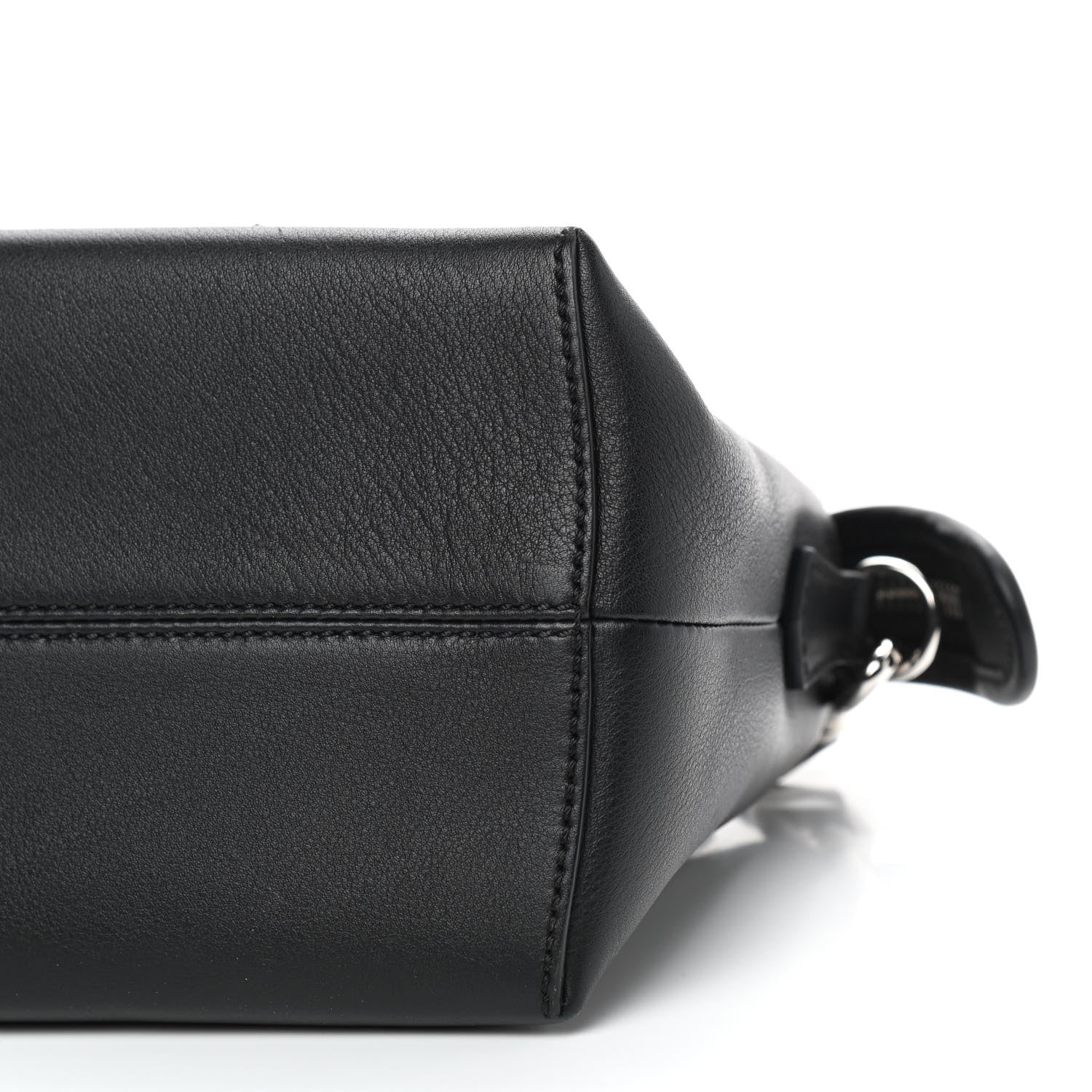 Fendi Vitello Dolce Scalloped Pearl Studded Medium By The Way Boston Bag Black 6 of 9