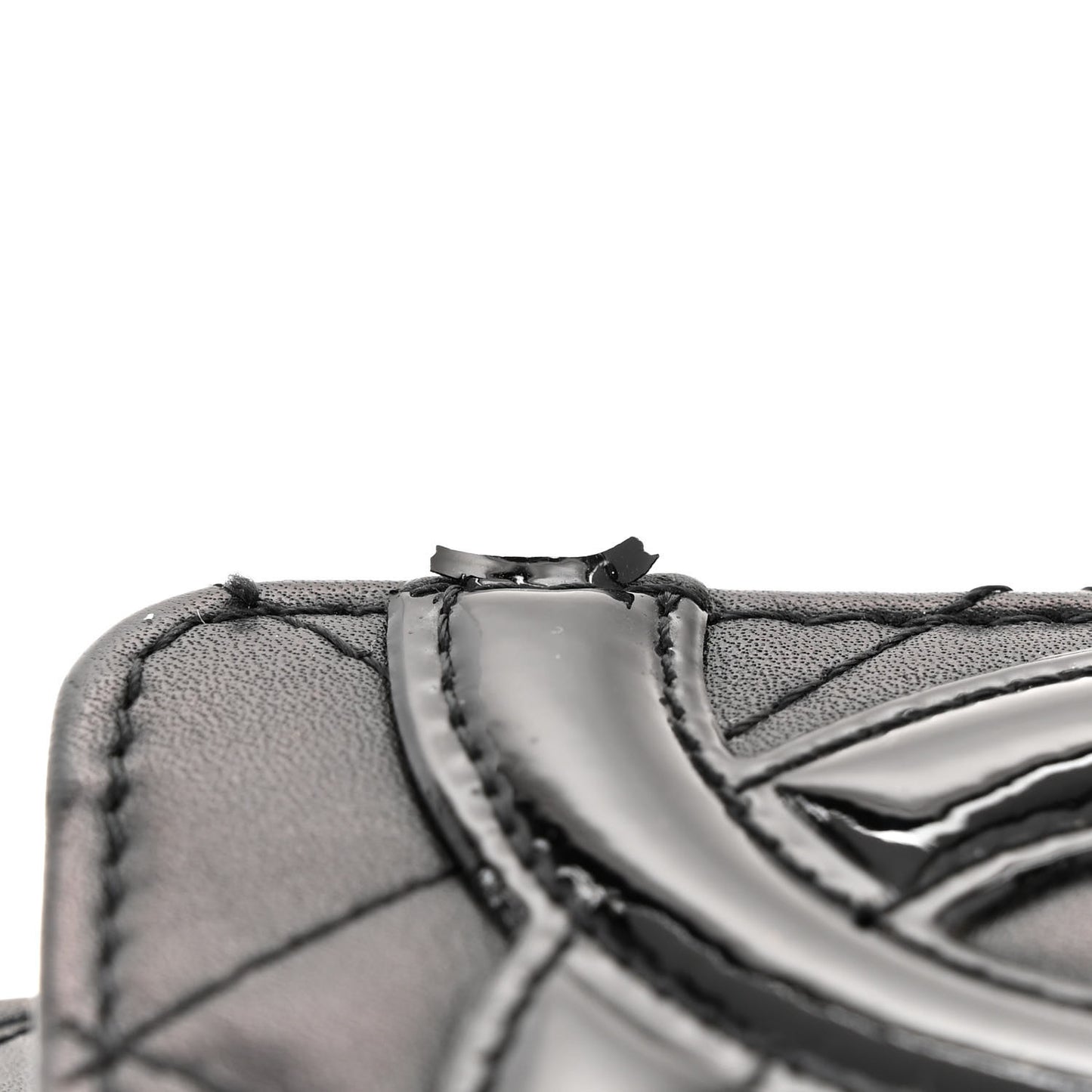 Calfskin Quilted Cambon Wallet on Chain WOC Black